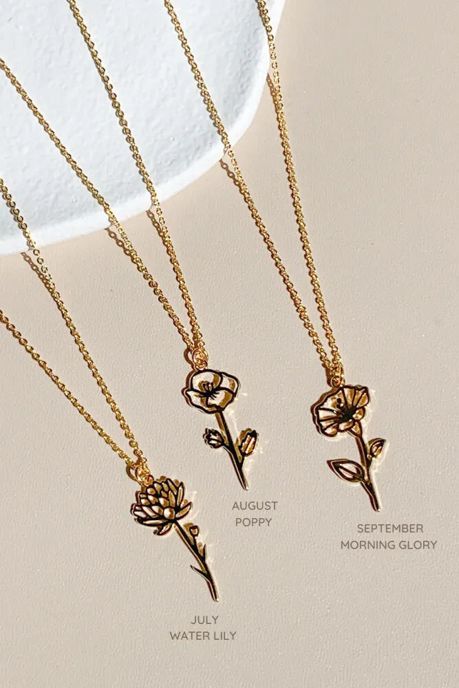 Birth Flower Necklace