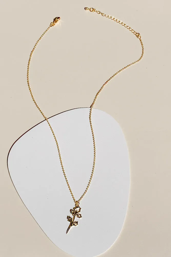 Birth Flower Necklace