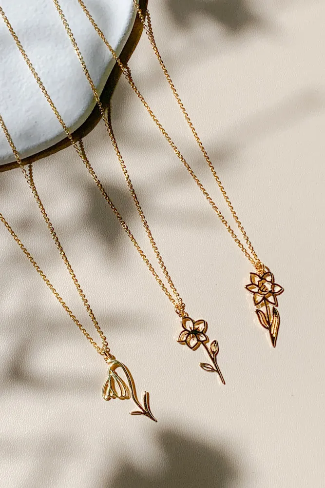 Birth Flower Necklace
