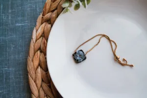 Black Floral Adjustable Bracelet