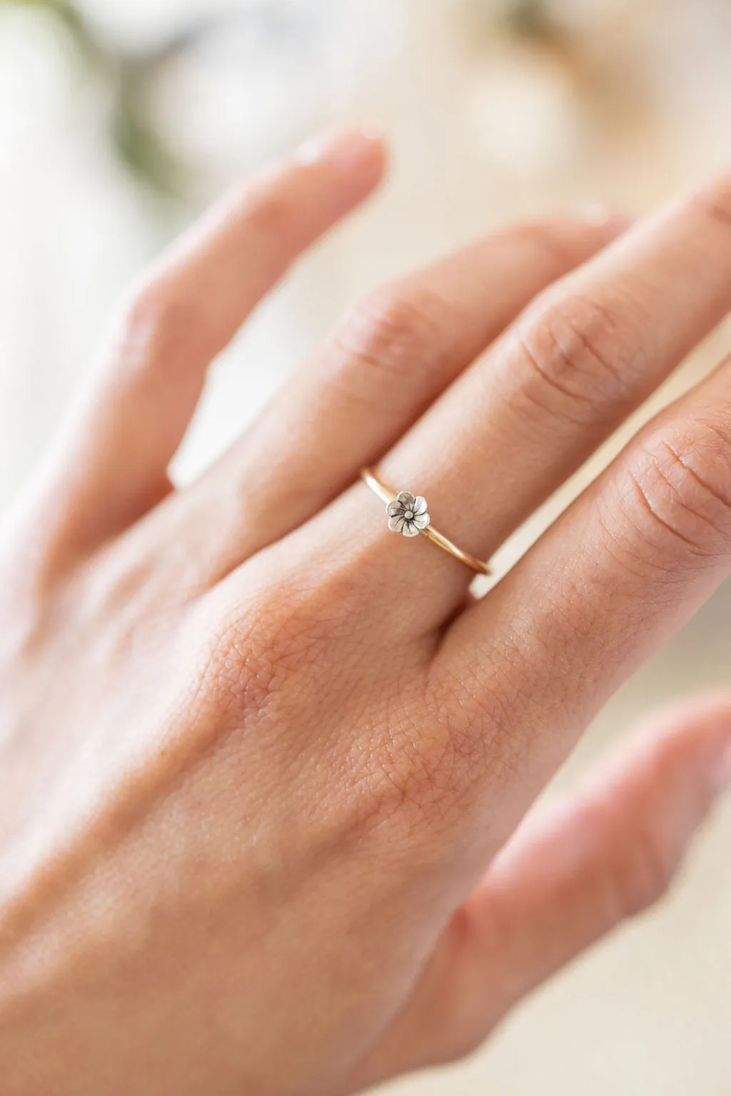 Blossom Flower Ring in Gold