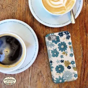 Blue Flowers Phone Cases -- Piddix Licensed Products