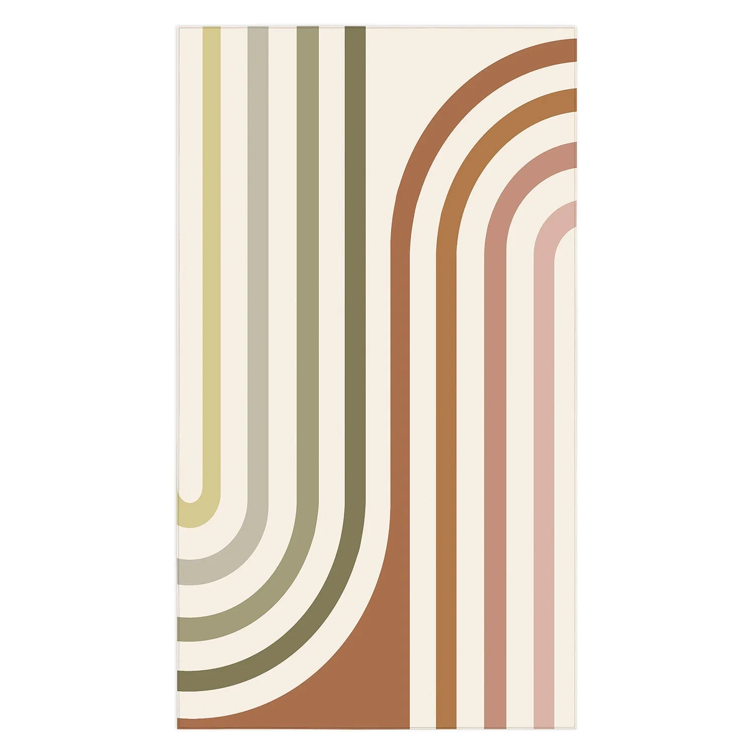 Bold Curvature Stripes I Tablecloth
