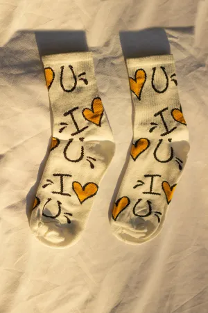 Bold Love Print Socks
