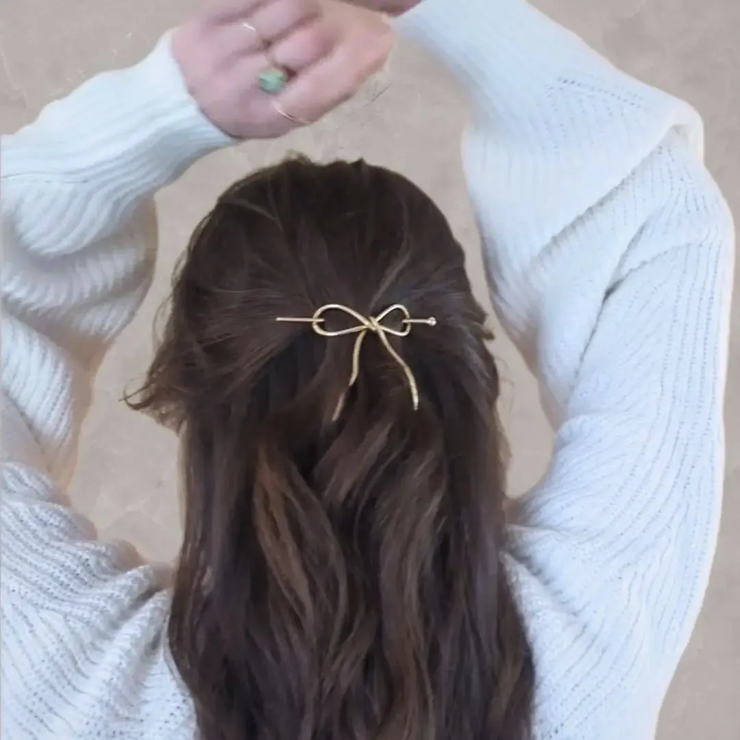 bow hair pin slide