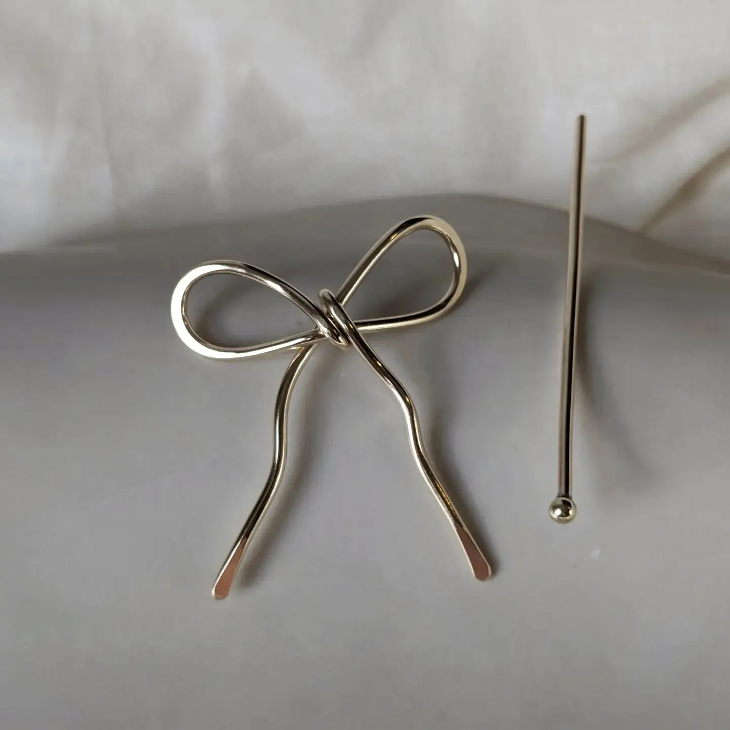 bow hair pin slide