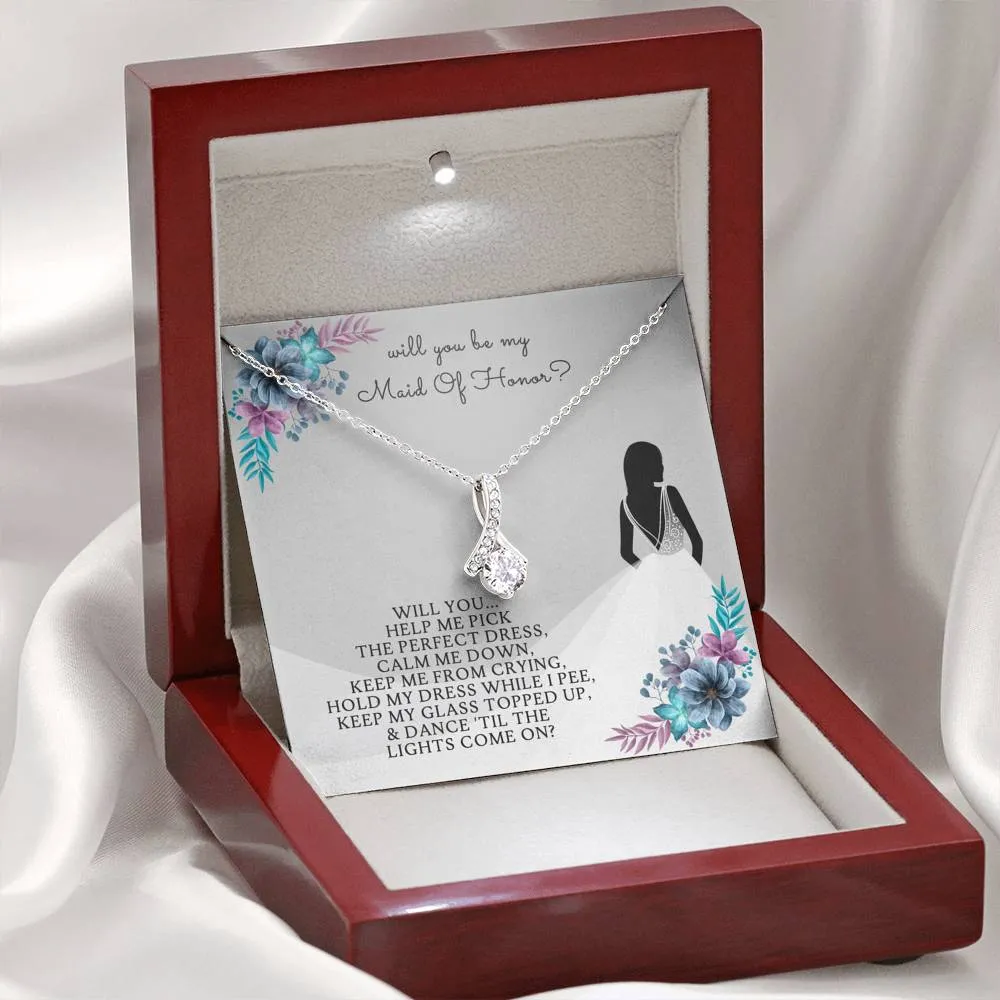 Bridesmaid Jewelry Necklace Gift - Maid Of Honor Proposal