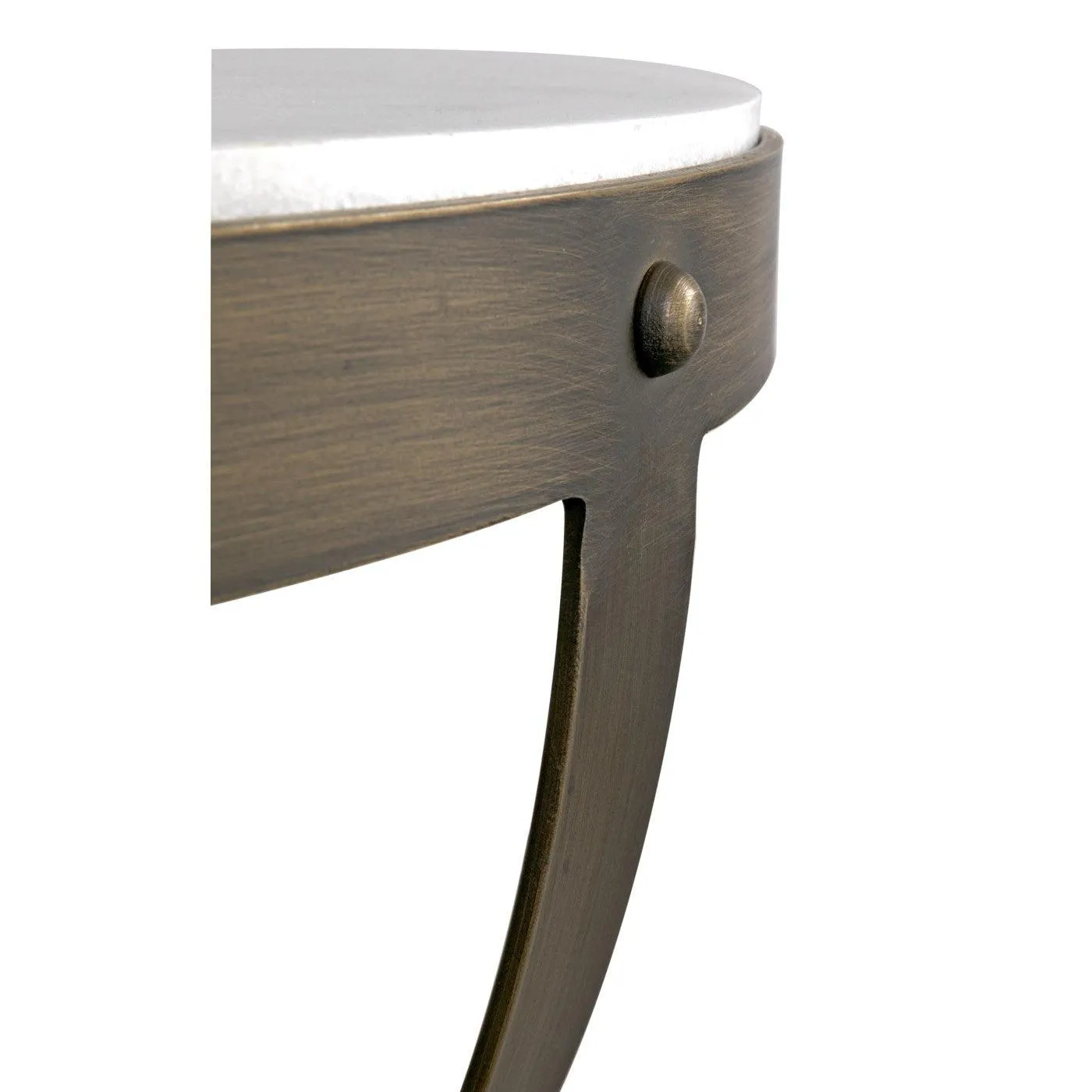 Byron Side Table, Aged Brass