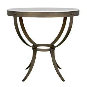 Byron Side Table, Aged Brass