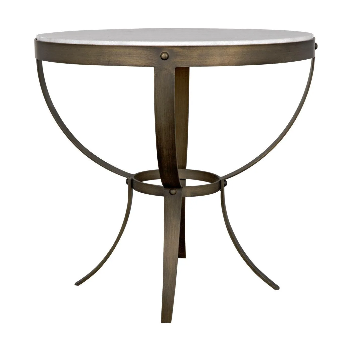 Byron Side Table, Aged Brass