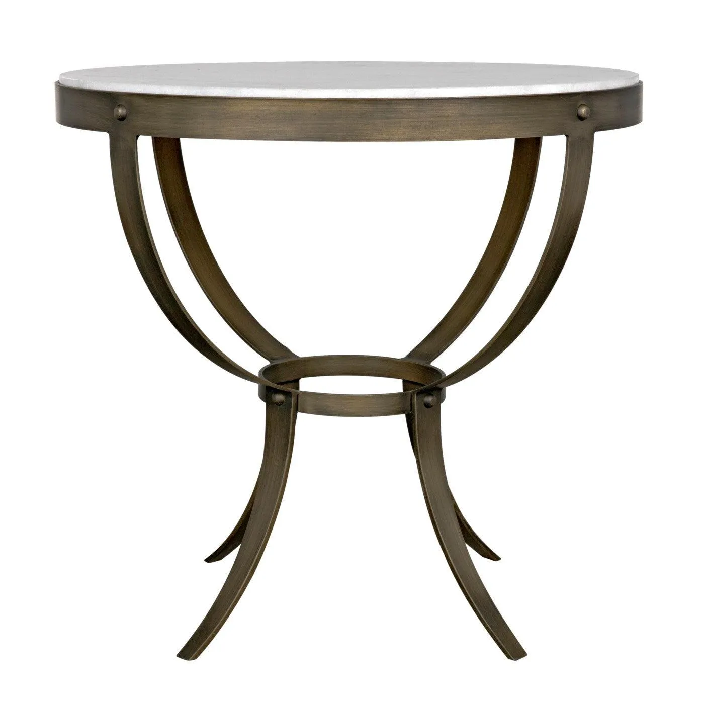 Byron Side Table, Aged Brass