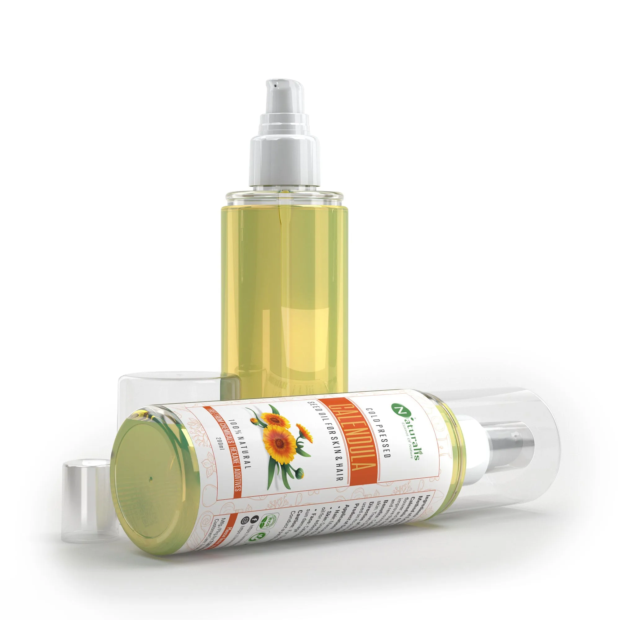 Calendula Carrier Oil for Skin care & Hair care, 200ml