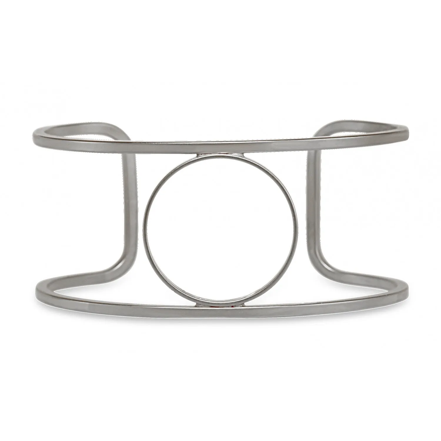 Center Circle Silver Cuff