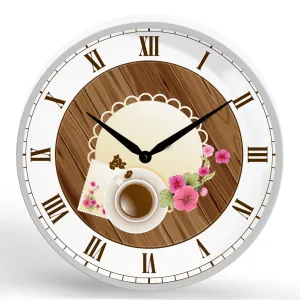Coffee Table <br>Round Framed Wall Clock 11.75"