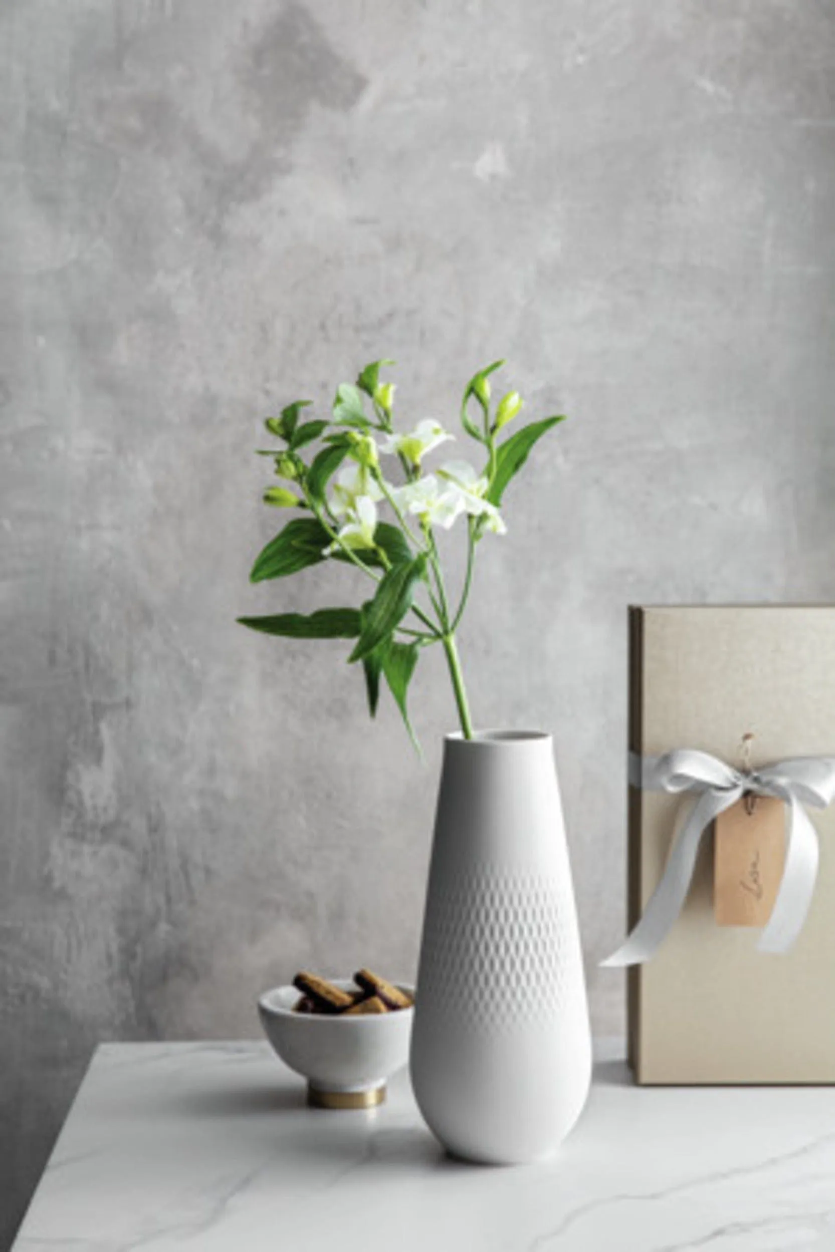 Collier Blanc Vase Carre Tall VB1016815515