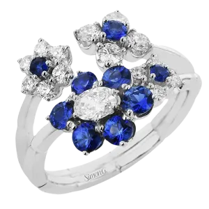 Color Ring in 18k Gold with Diamonds