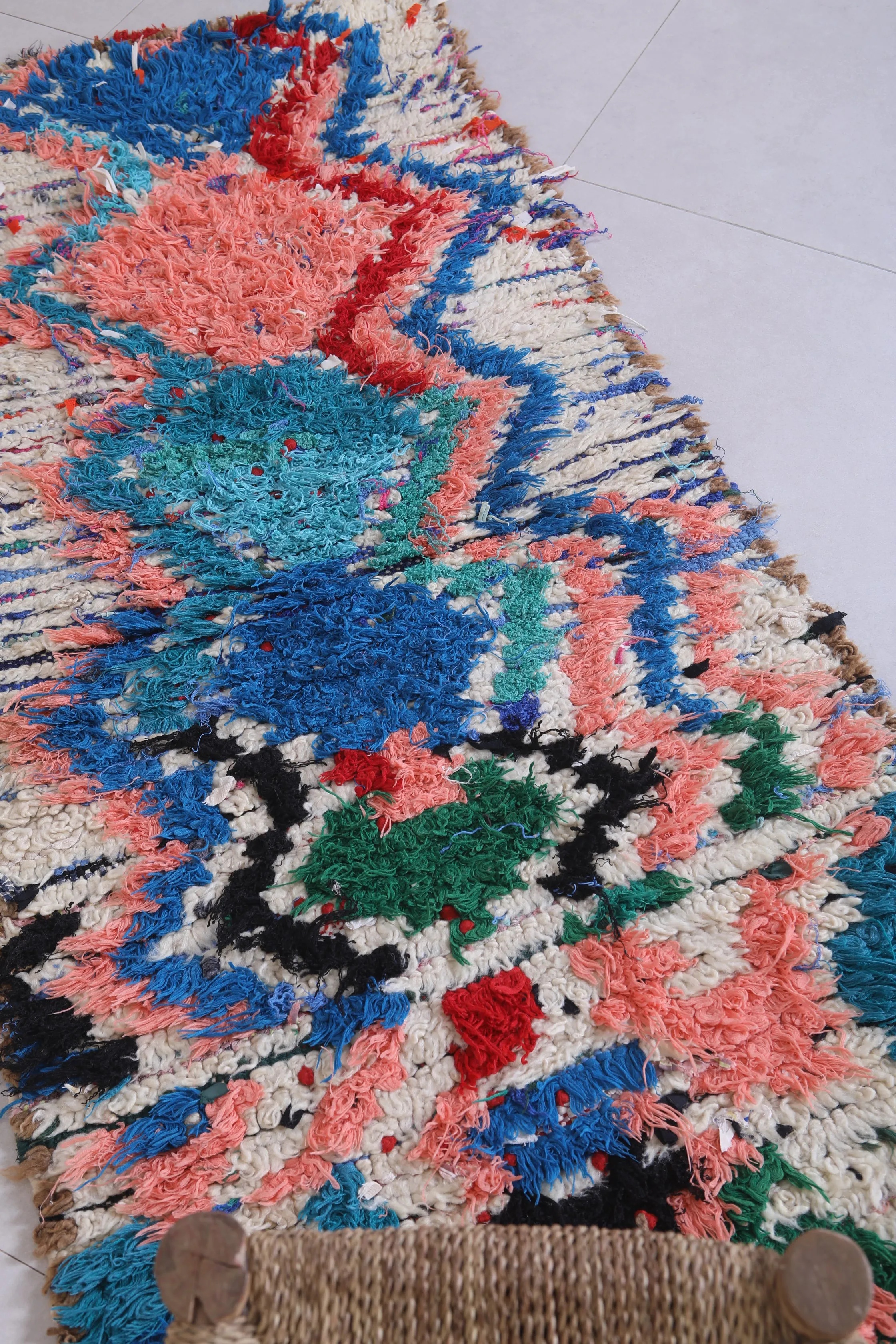 Colorful Moroccan Berber Rug - 2.3 X 5.6 Feet