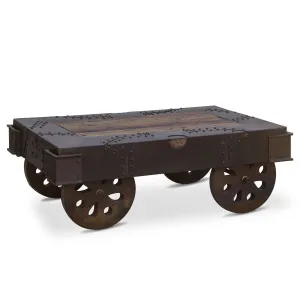 Cravey Industrial Cart Coffee Table