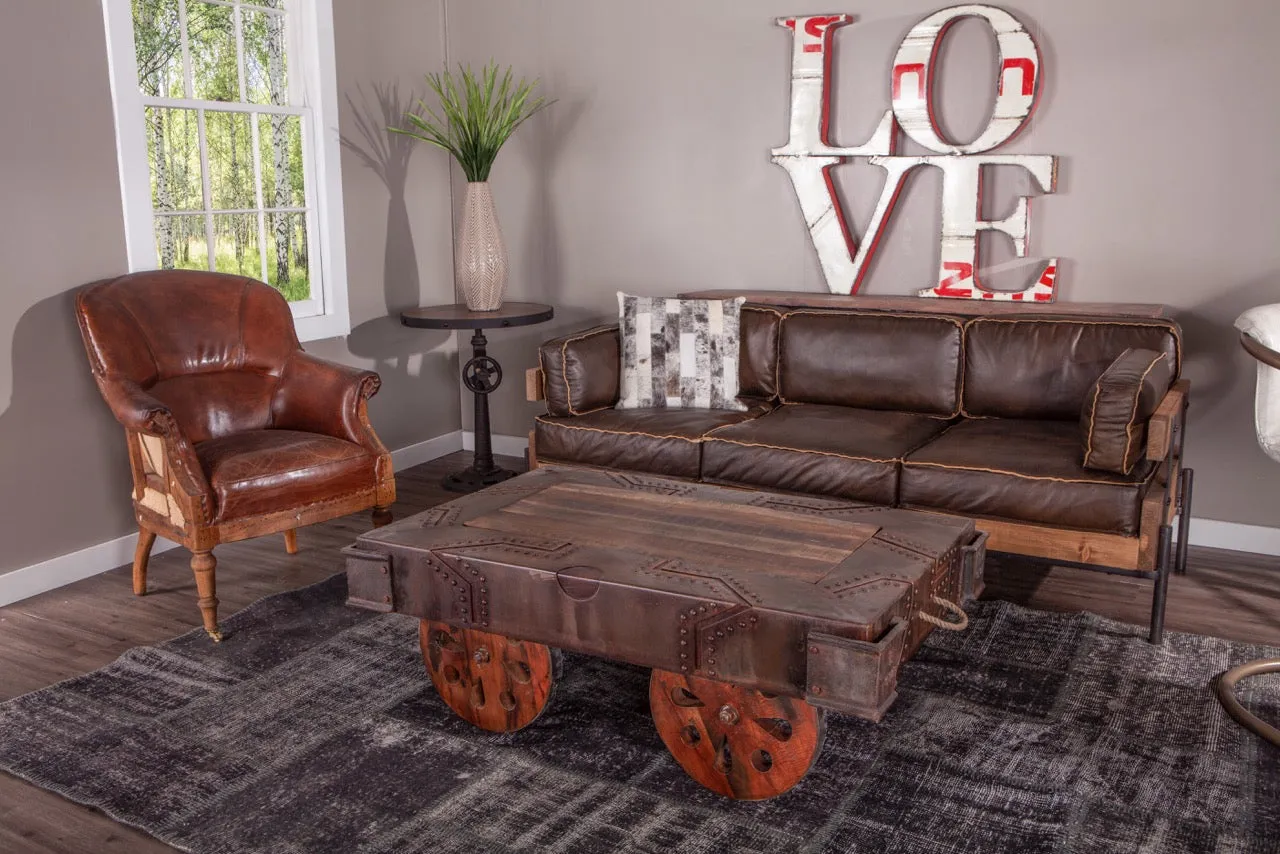 Cravey Industrial Cart Coffee Table