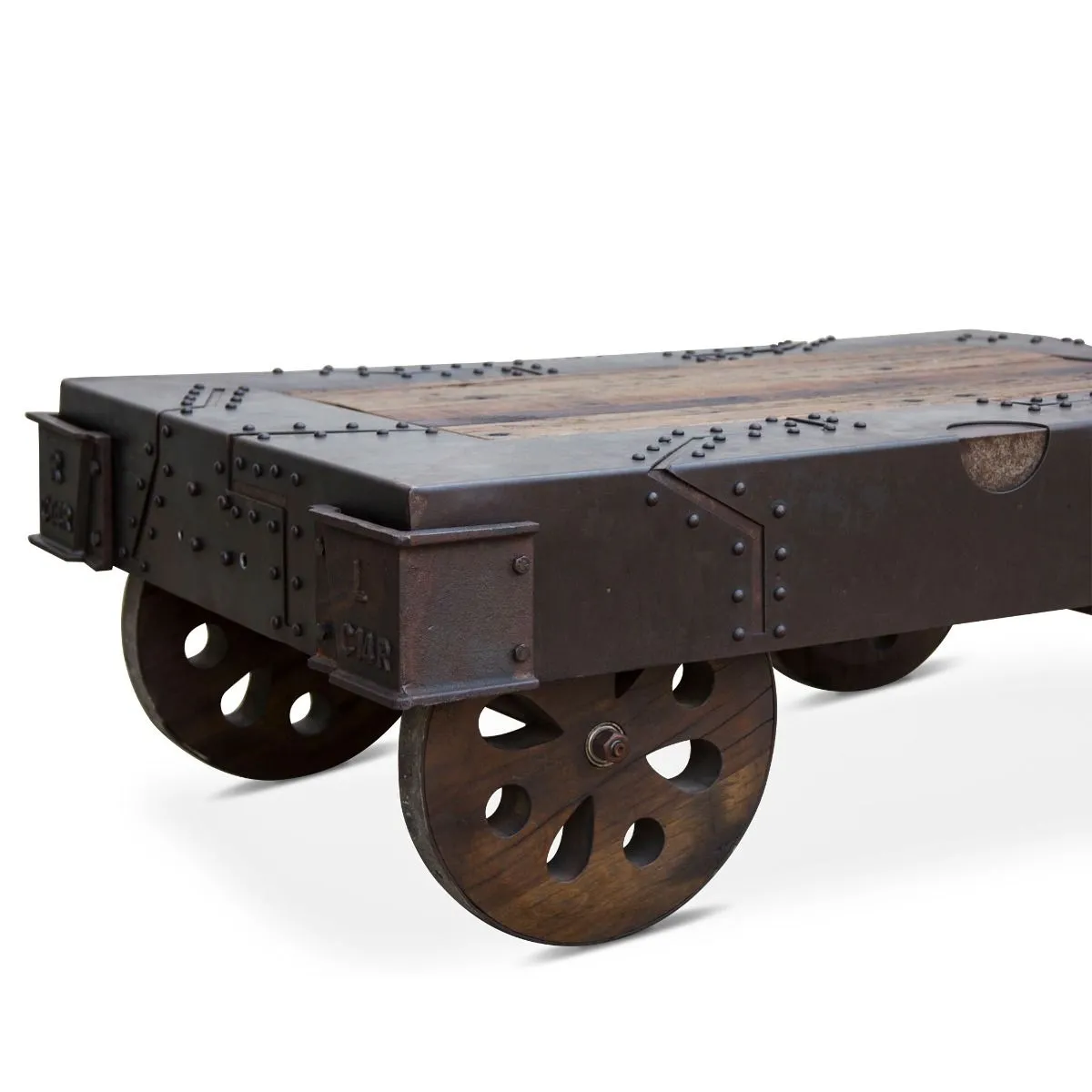 Cravey Industrial Cart Coffee Table