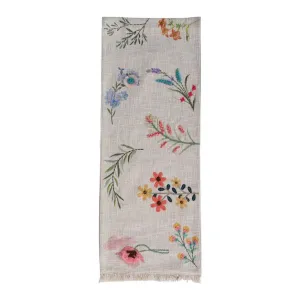 CREATIVE CO-OP- FLOWERS TABLE RUNNER