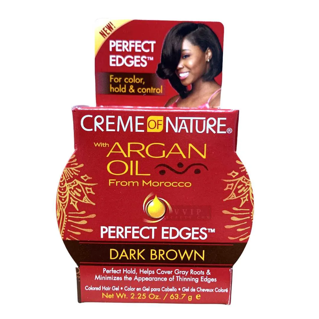 Creme Of Nature Argan Oil Perfect Edges Dark Brown 2.25oz.