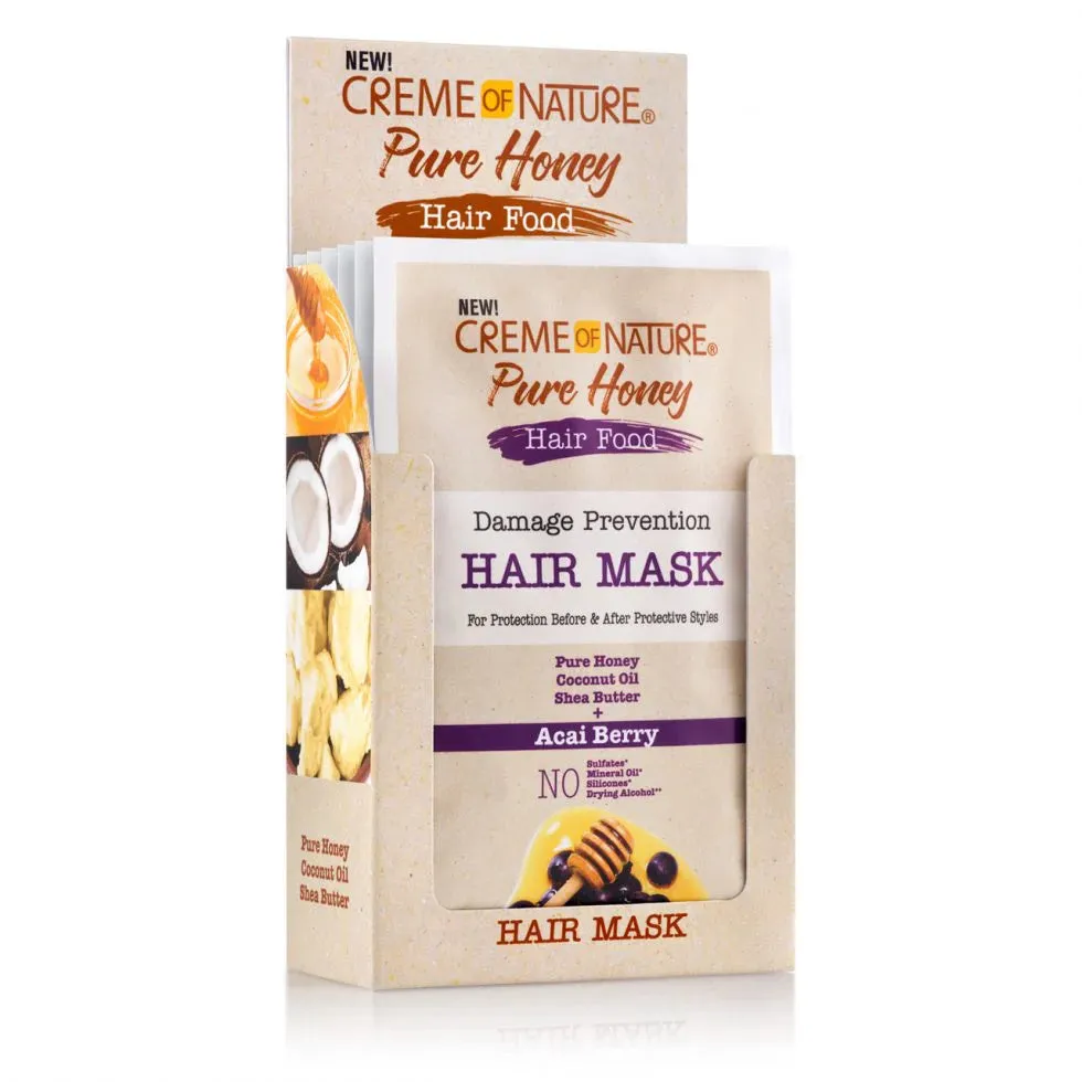 Creme of Nature Pure Honey Hair Food Damage Prevention Hair Mask 1.7oz