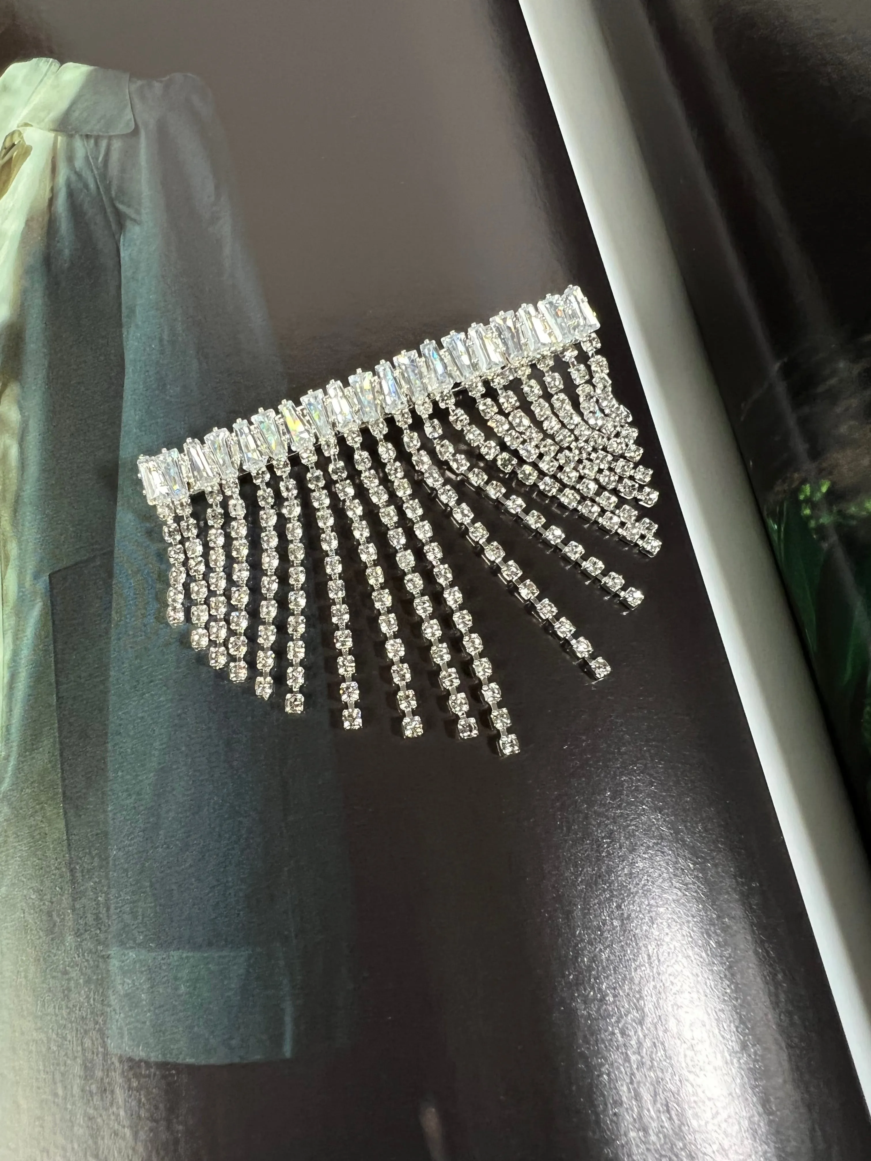 Crystals Fringe Hair Clip Barrette