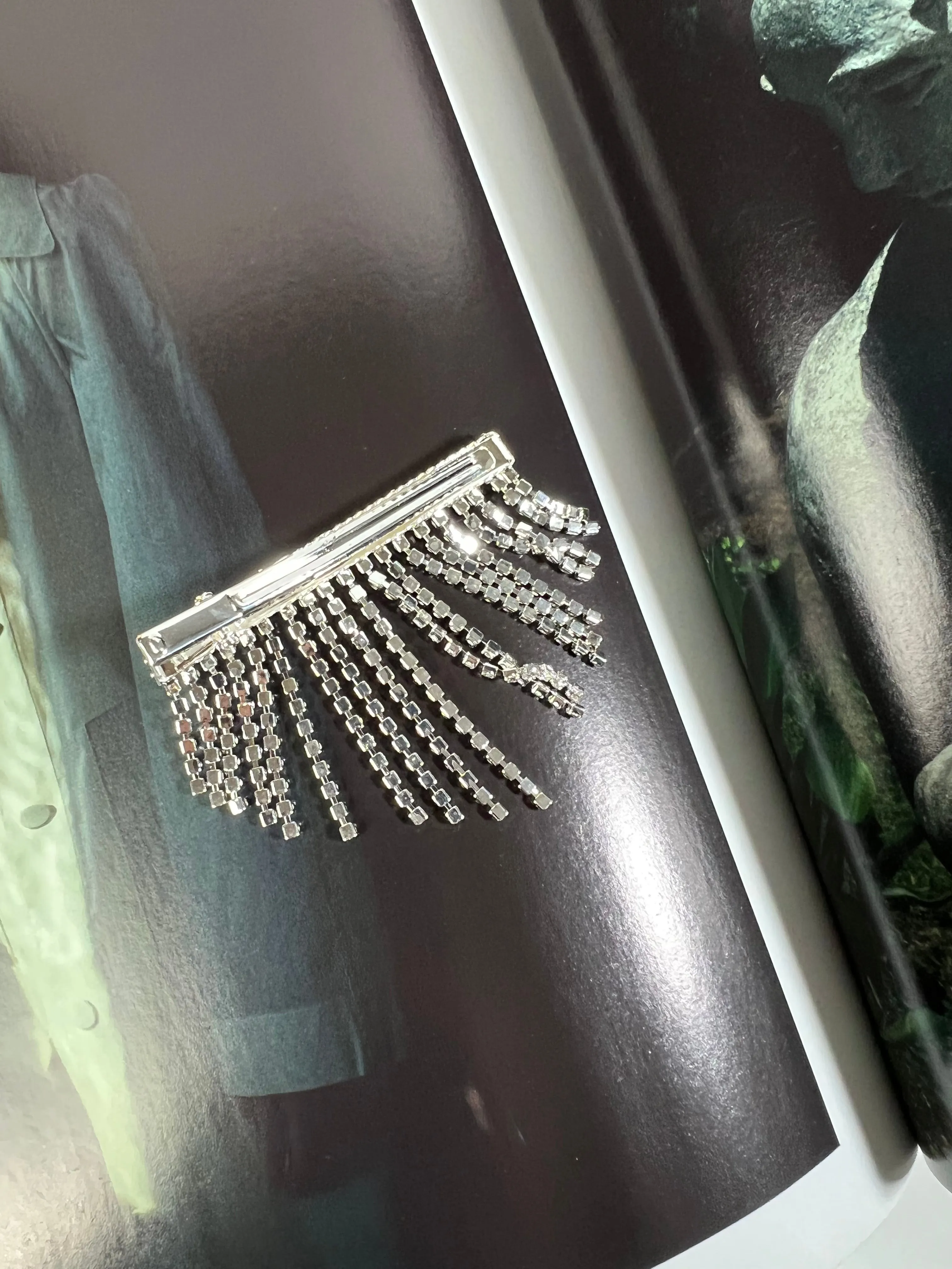 Crystals Fringe Hair Clip Barrette