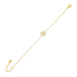 CZ Rose Flower Bracelet