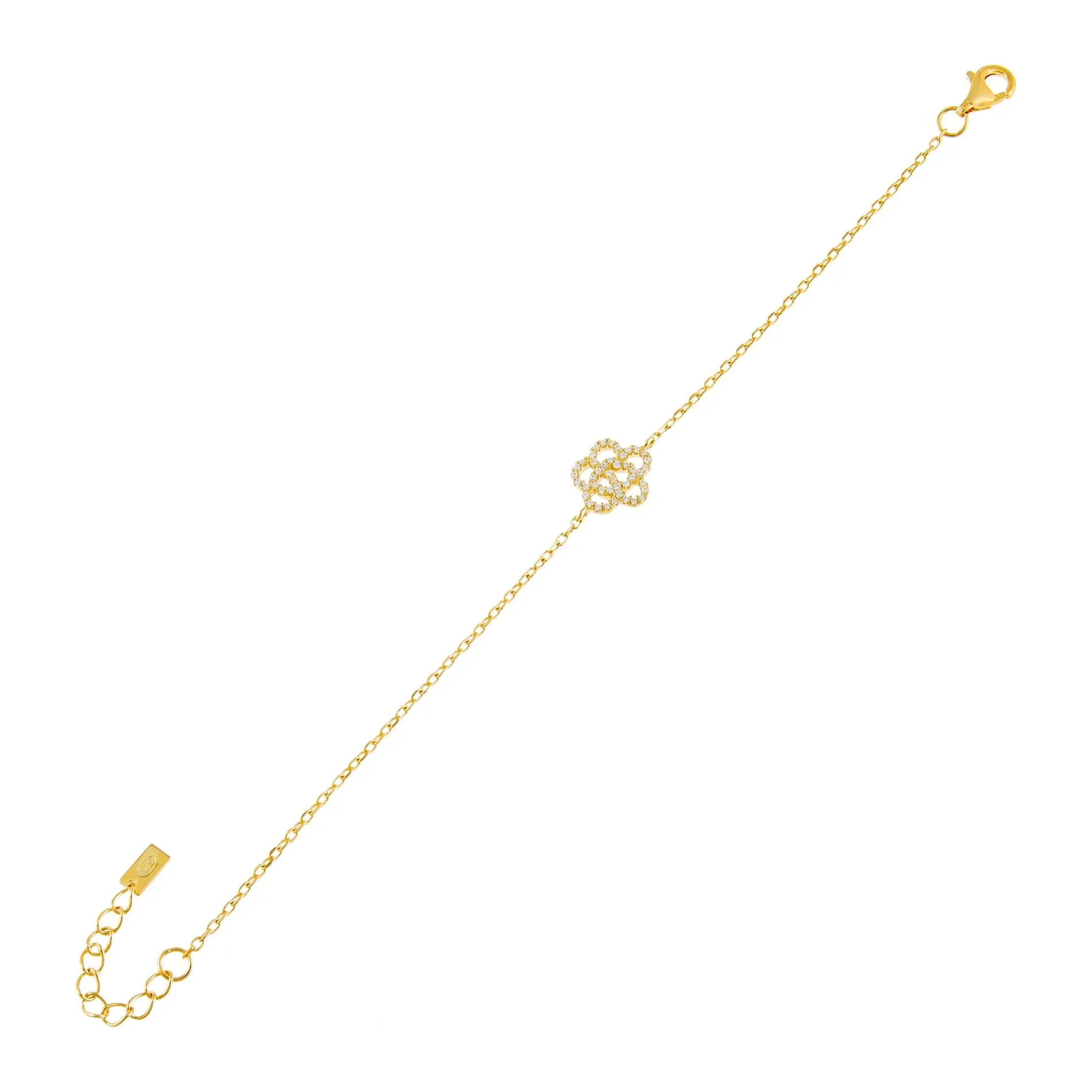 CZ Rose Flower Bracelet