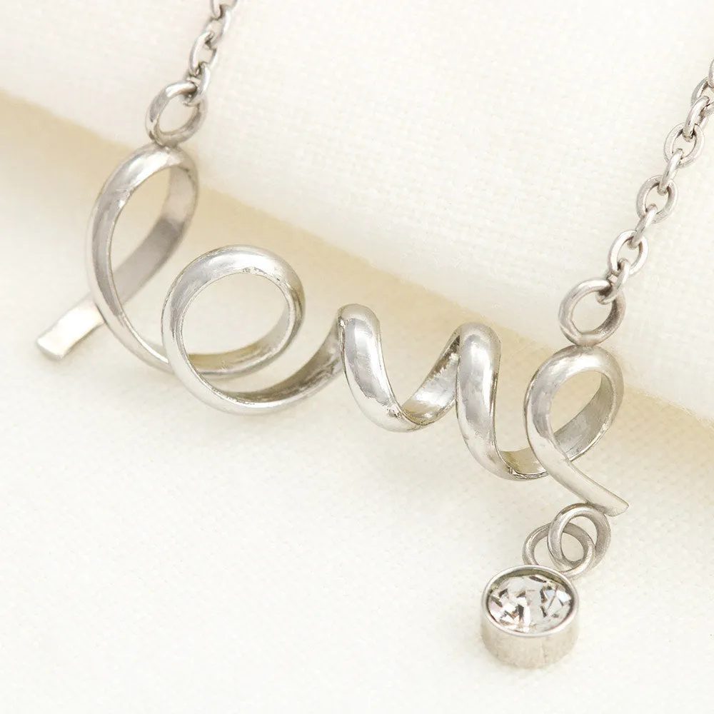 Dad to Daughter Safe Missing Piece Scripted Love Necklace