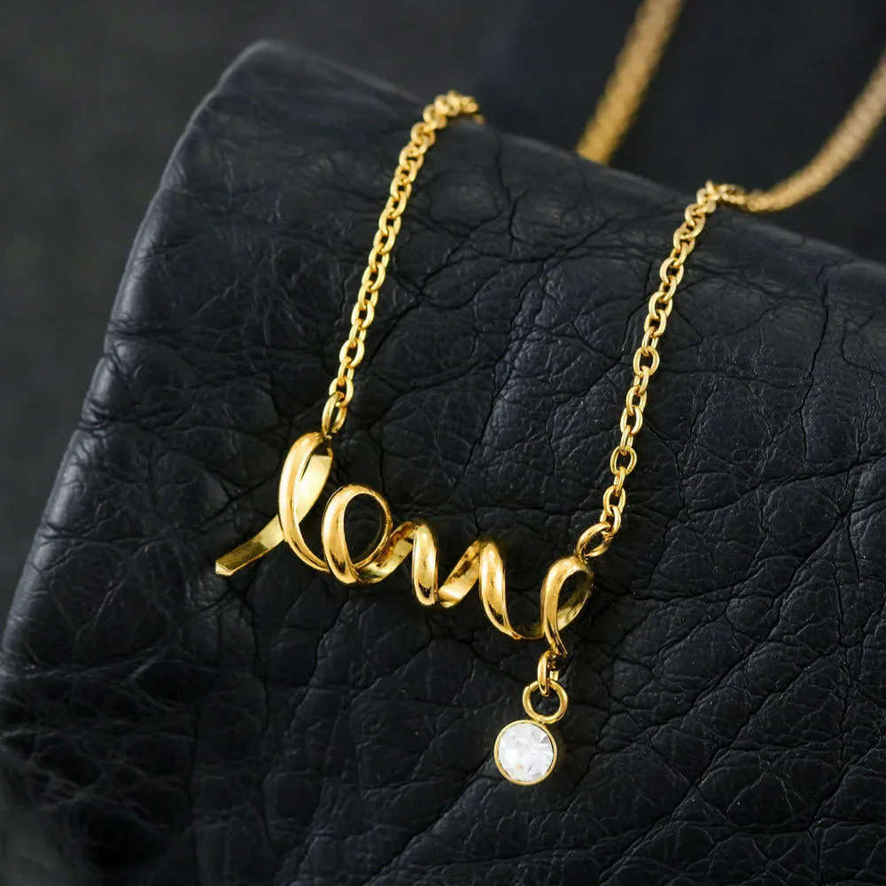 Dad to Daughter Safe Missing Piece Scripted Love Necklace