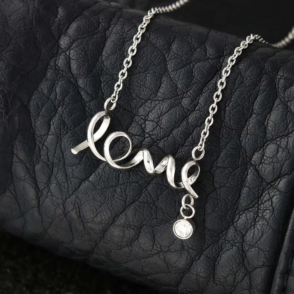 Dad to Daughter Safe Missing Piece Scripted Love Necklace
