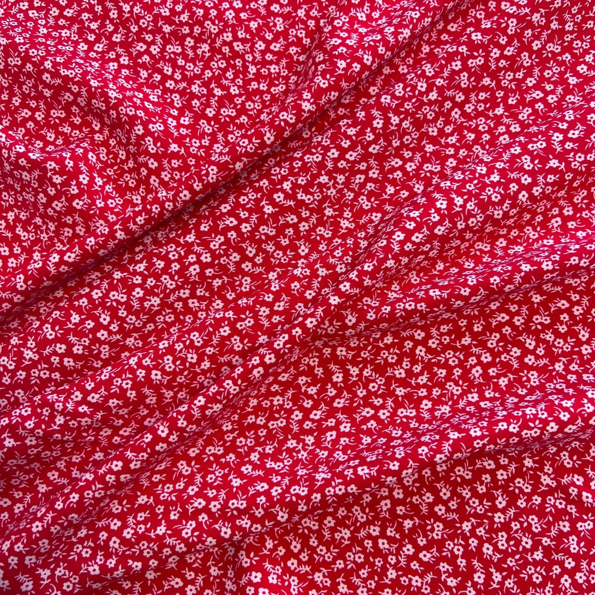 Dainty Flower Viscose | Red