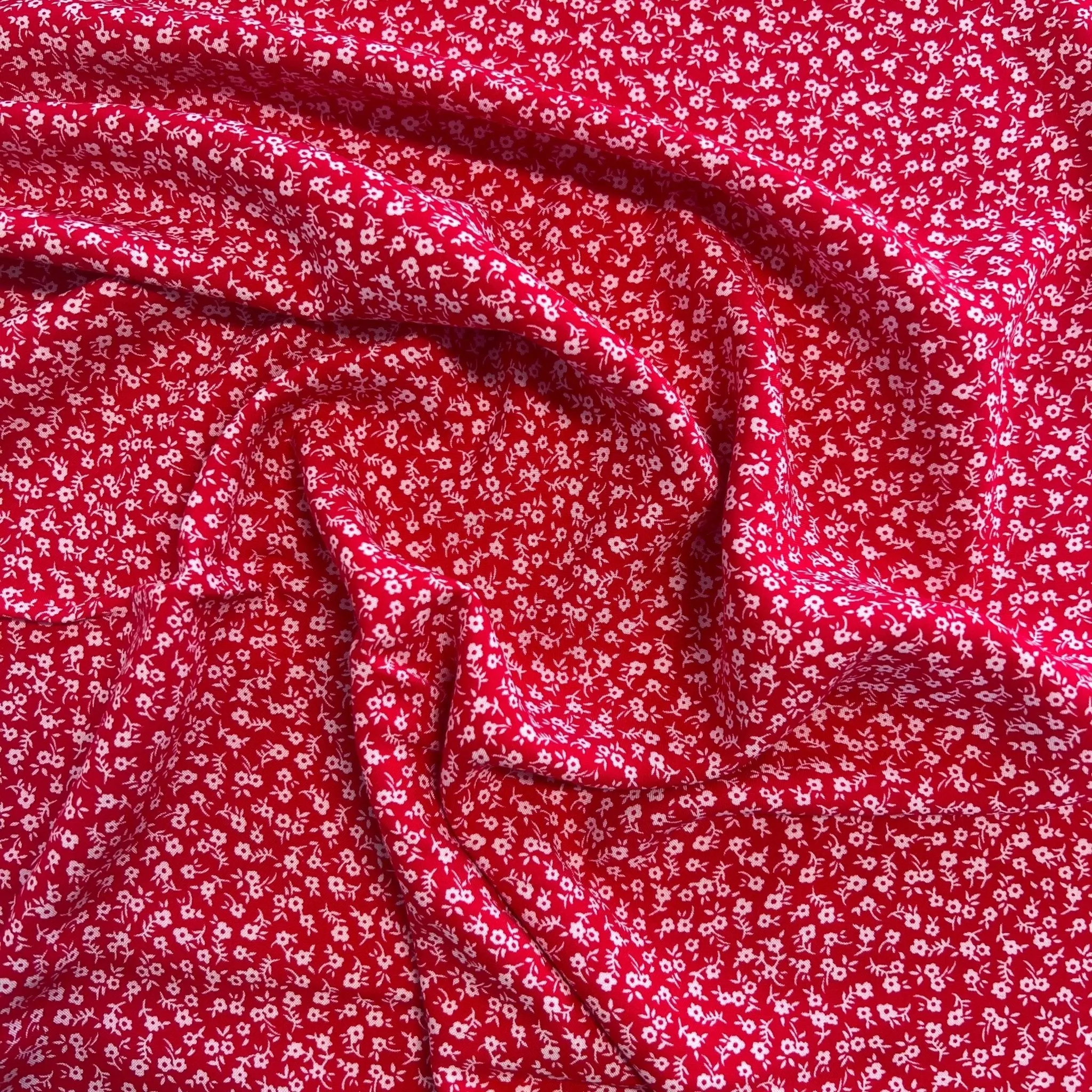 Dainty Flower Viscose | Red