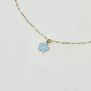 Dainty Spring Flower Necklace | Gold