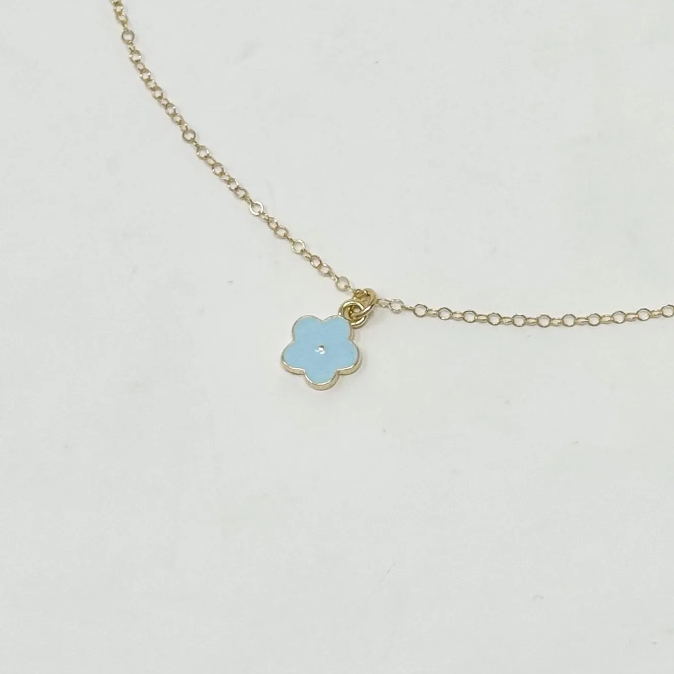 Dainty Spring Flower Necklace | Gold