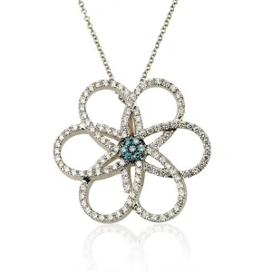Diamond Flower Necklace Pendant
