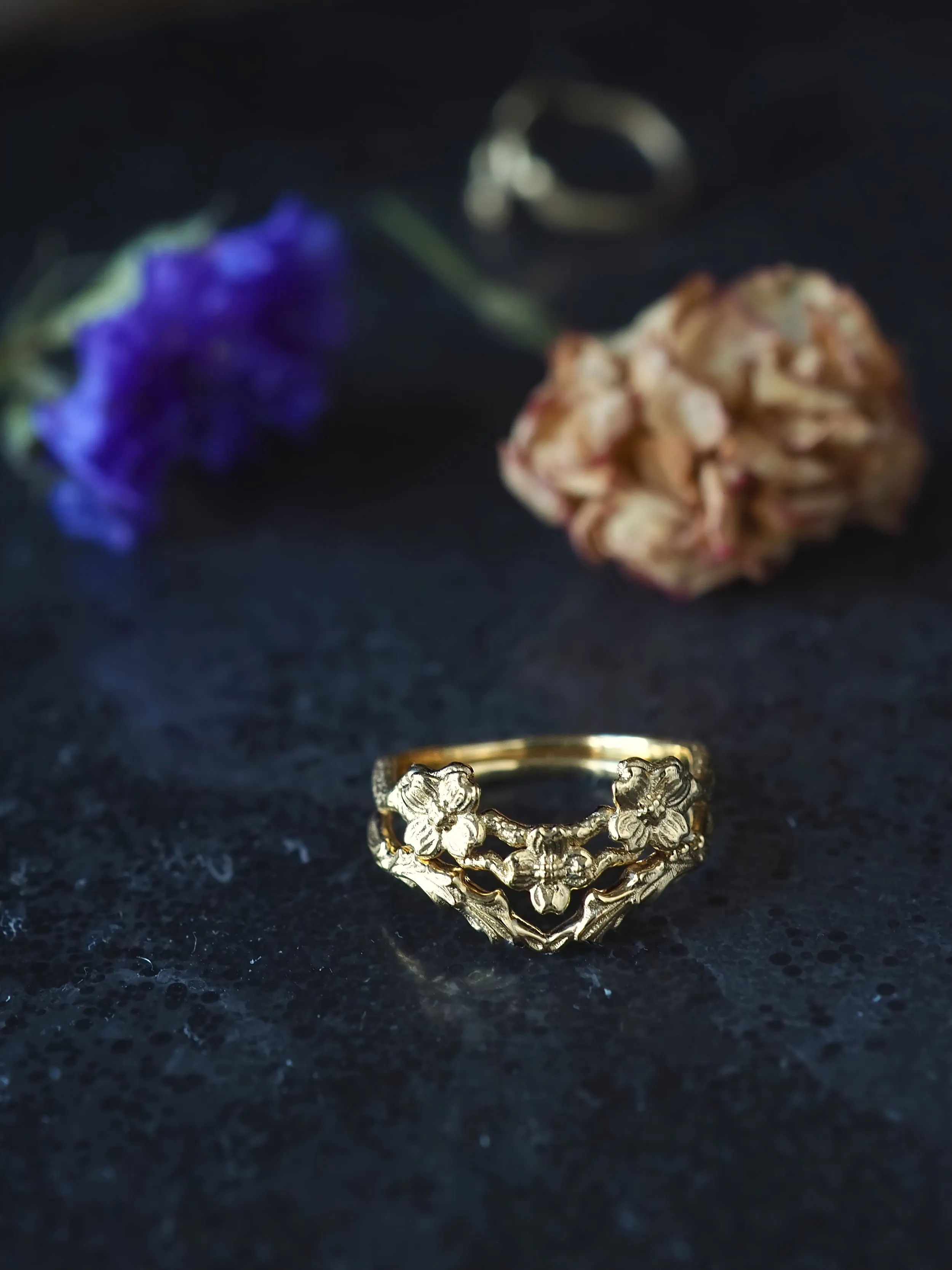 Dogwood Flower Stacking Ring