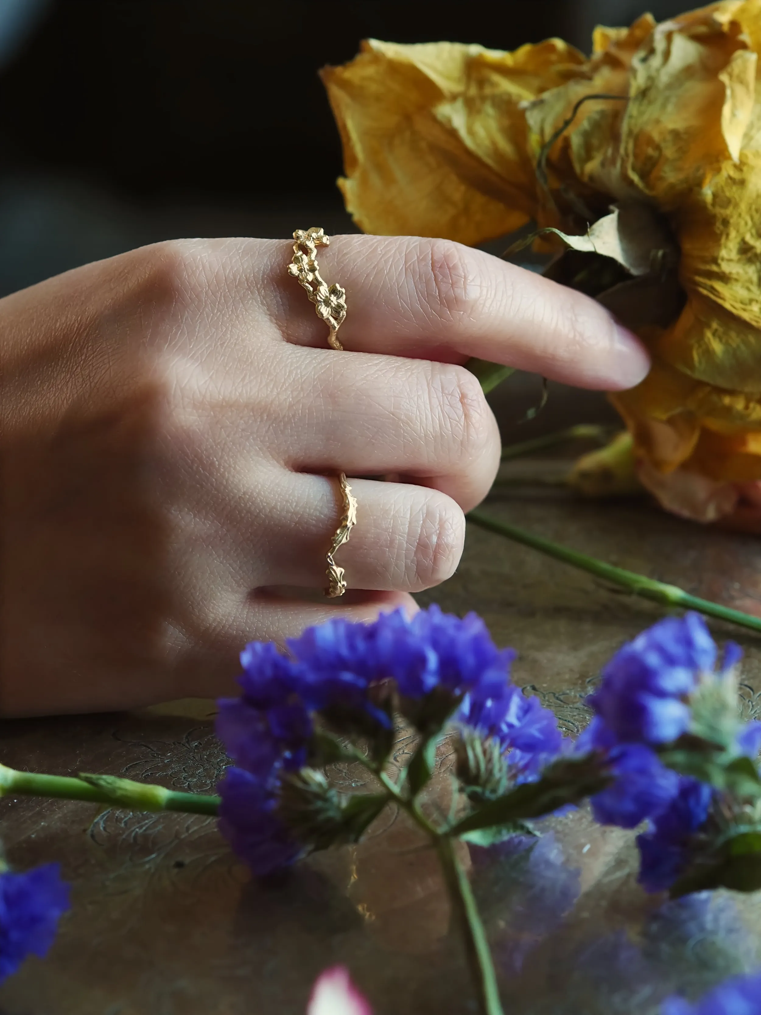 Dogwood Flower Stacking Ring