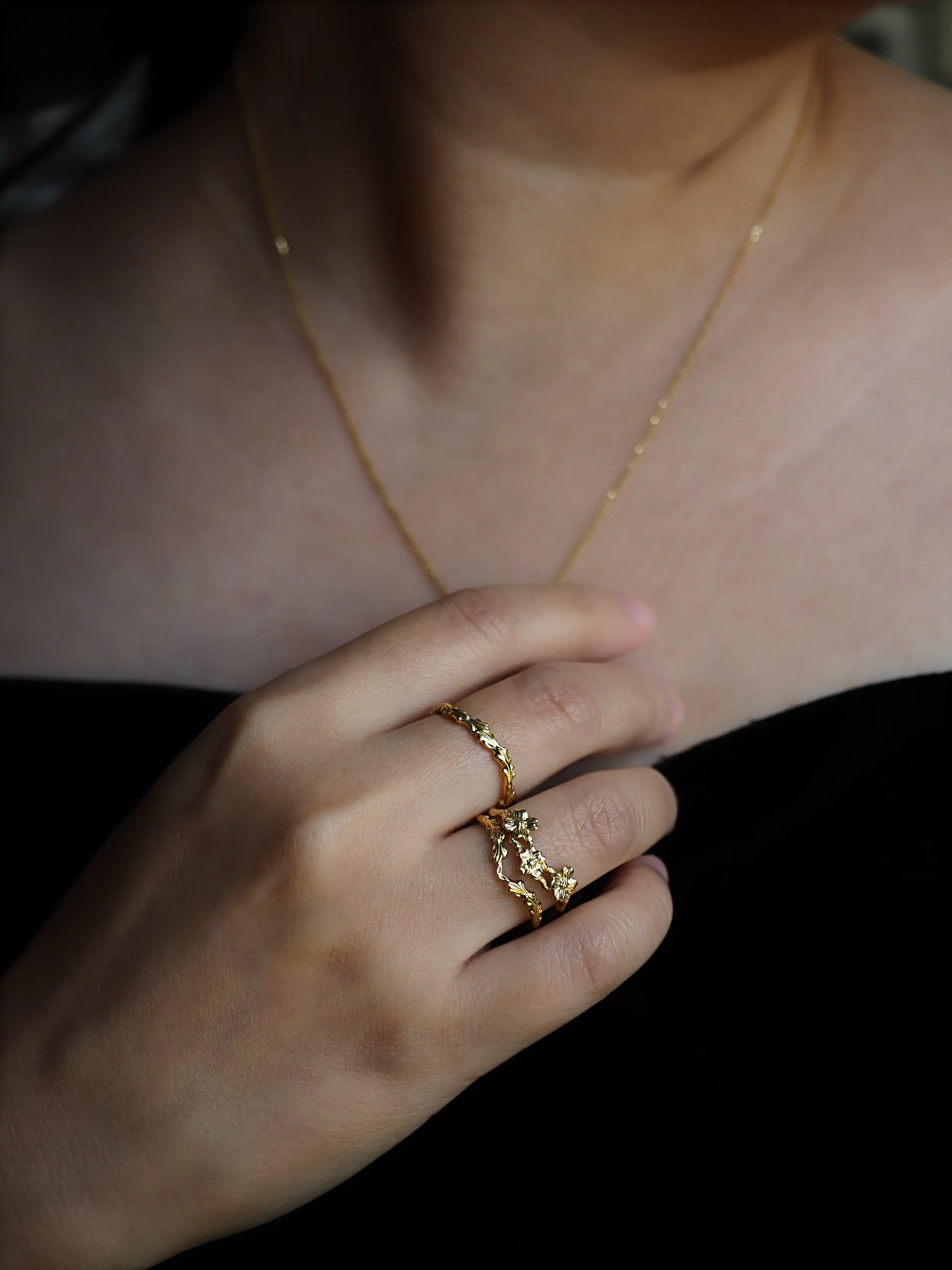 Dogwood Flower Stacking Ring