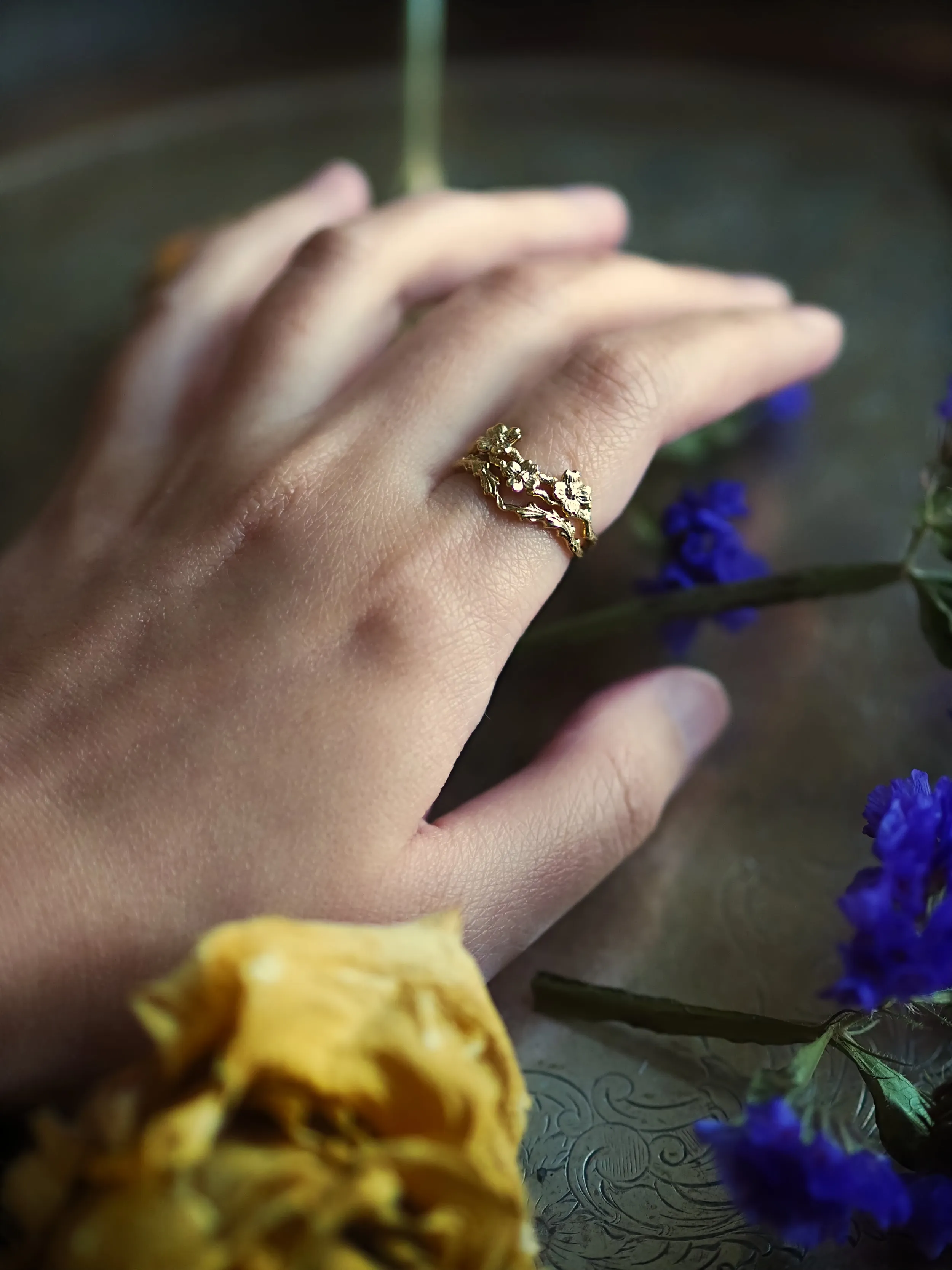 Dogwood Flower Stacking Ring