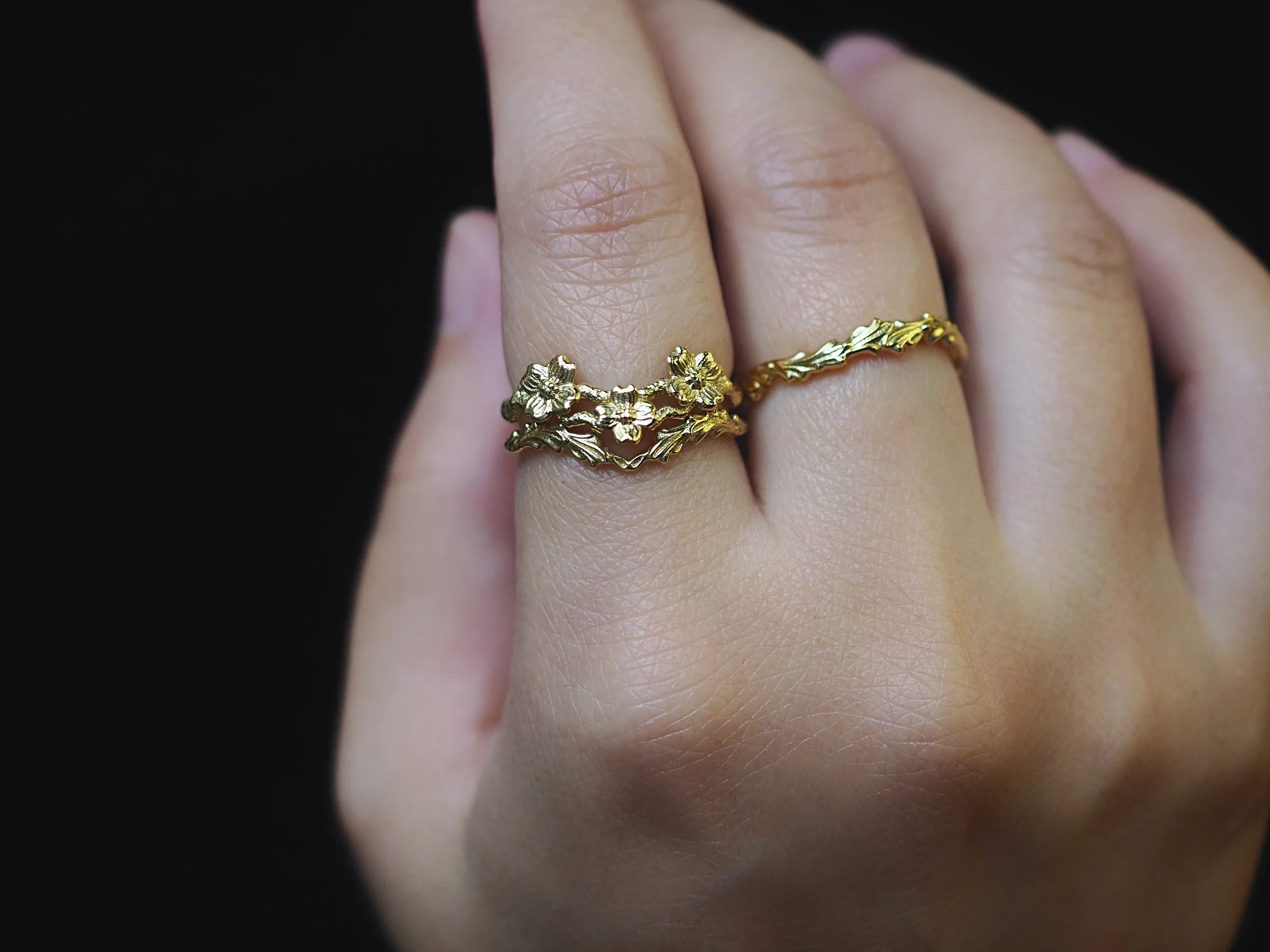 Dogwood Flower Stacking Ring