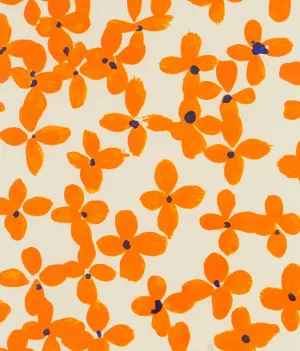DONALD SULTAN "ORANGE FLOWERS" LITHOGRAPH, 1996