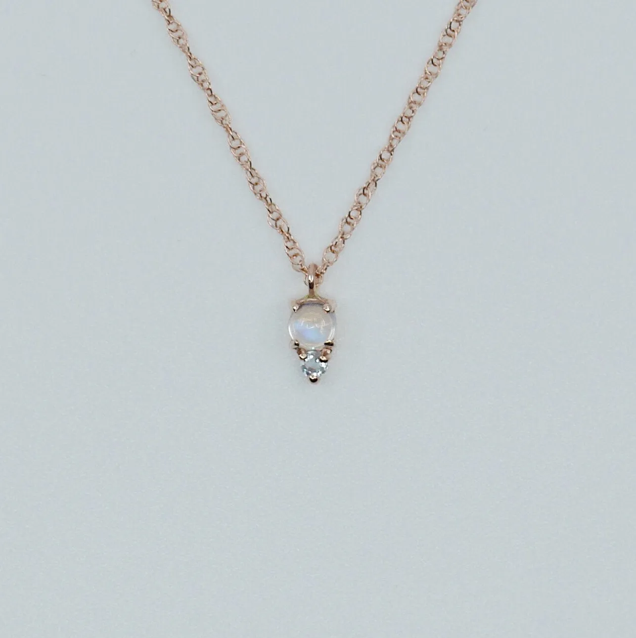 Duo Moonstone Necklace