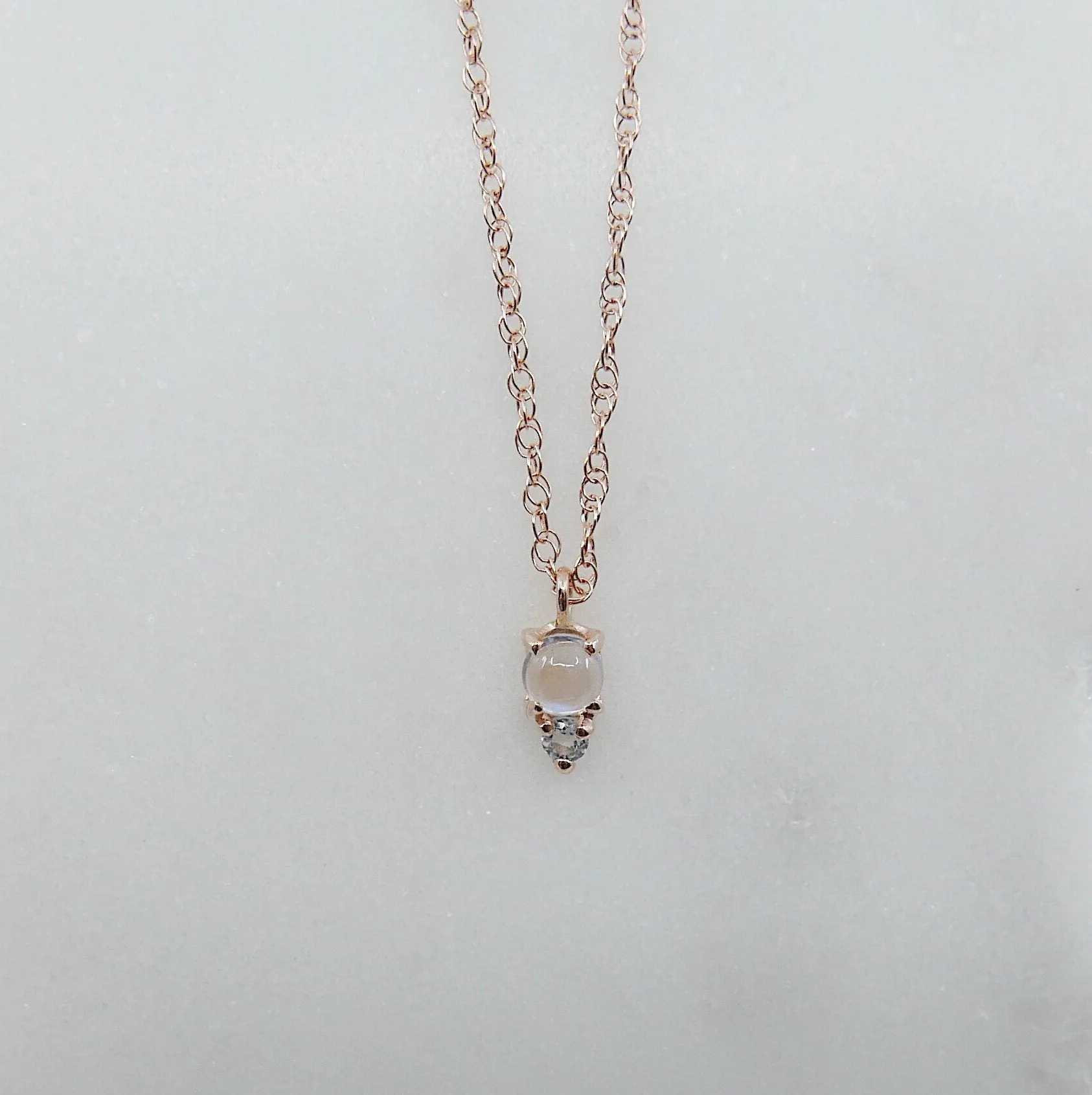 Duo Moonstone Necklace