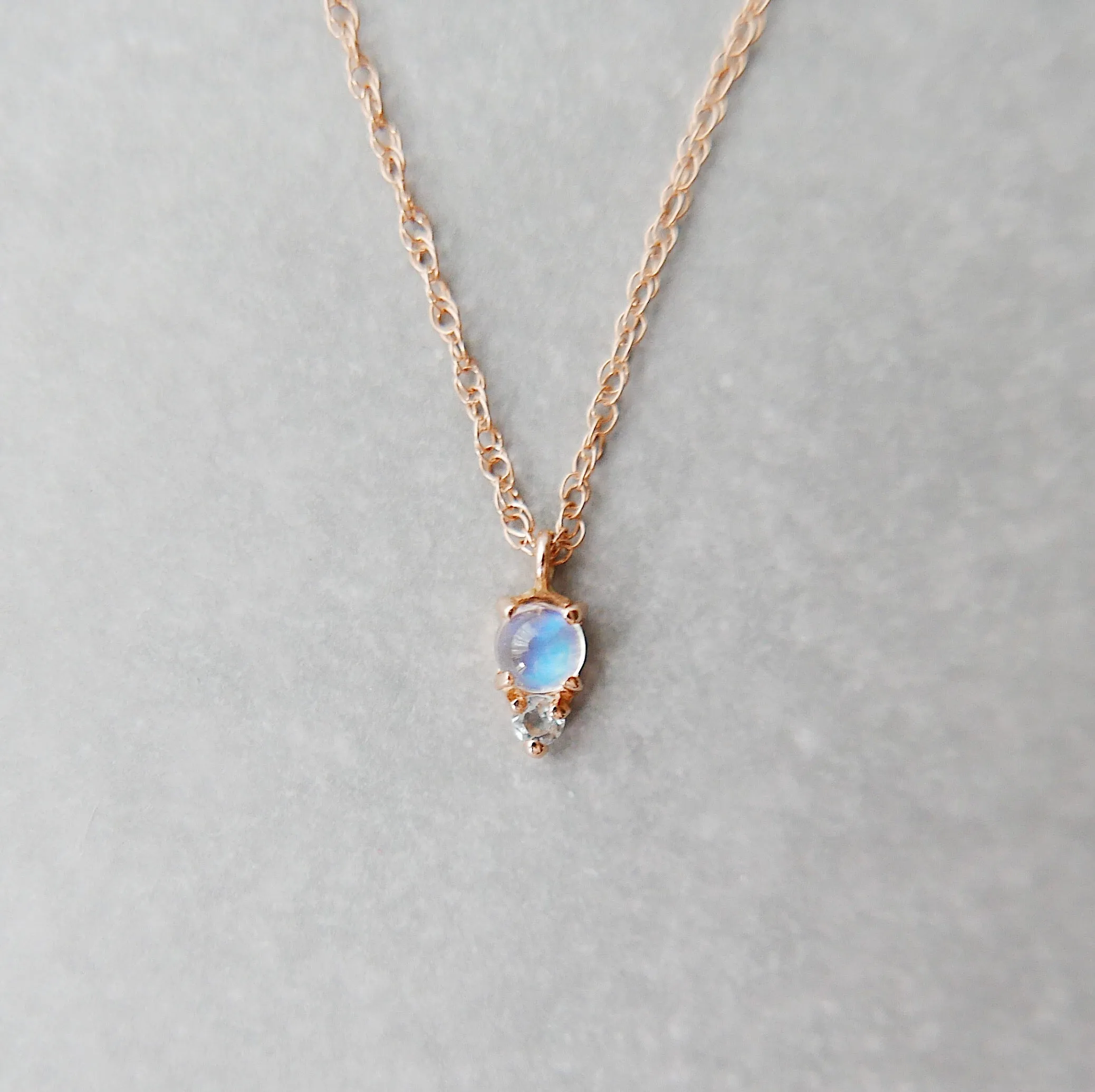 Duo Moonstone Necklace