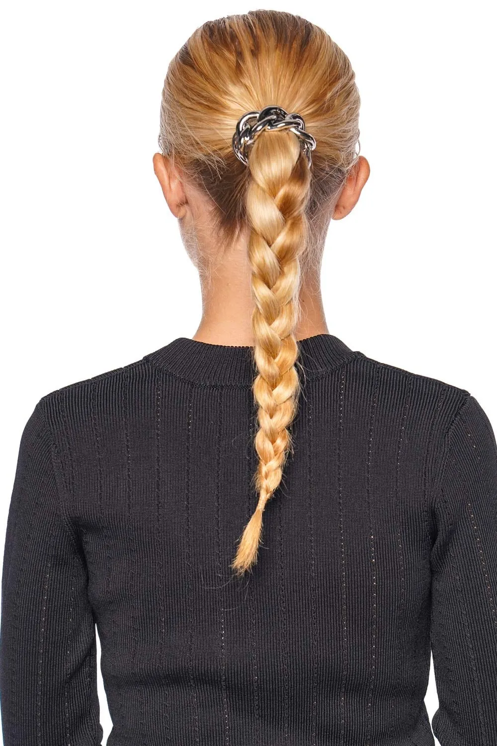 Elena Silver Chain Ponytail Cuff