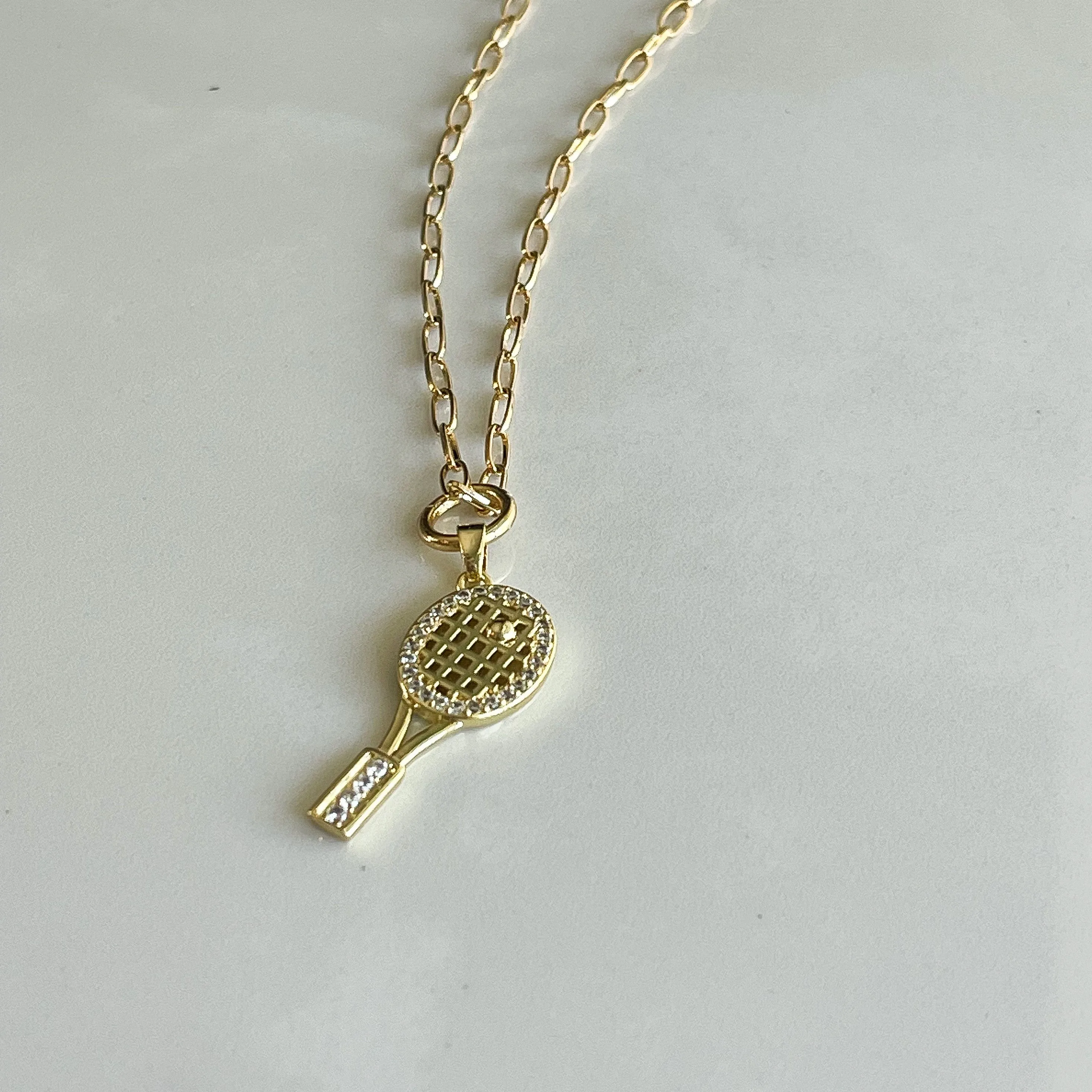 Ema Tennis Charm Necklace